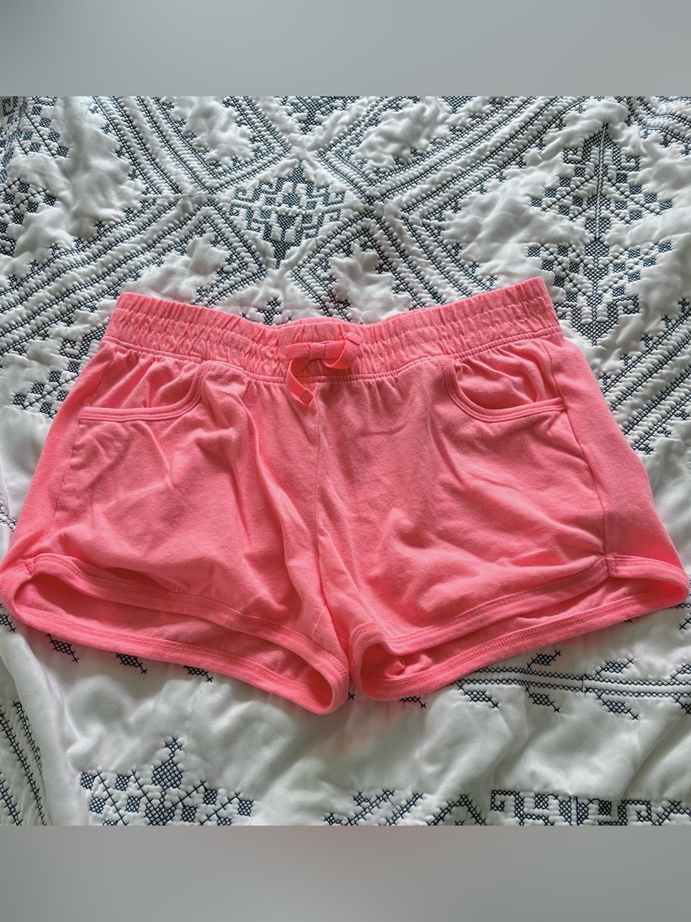 Crazy 8 Coral Pink Knit Athletic Lounge Shorts
